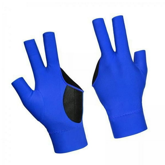 Vsenkes 3x3 Finger Billiards Glove Right Hand Billiard Accessories Three Fingers Glove Blue
