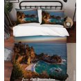 thumbnail image 3 of 3D Montaña Mar Paisaje Funda nórdica Set Ropa de cama Set Funda nórdica Fundas de almohada, 3 of 3