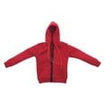 thumbnail image 1 of Ropa de muñeca 1/6 Hugo con capucha y cremallera rojo, 1 of 10