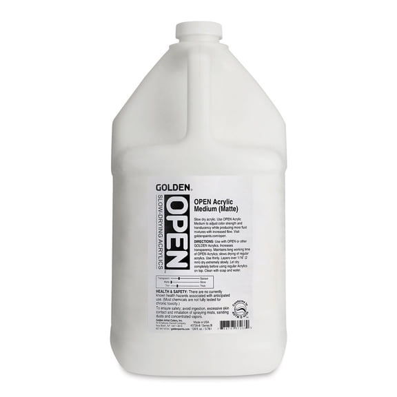 Golden Open Acrylic Medium - Matte, 128 oz jar