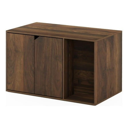 Maklaine Contemporary Litter Box Enclosure in Columbia Walnut