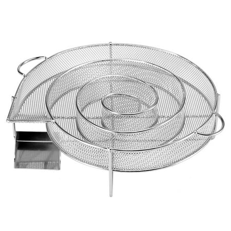 Wood Burning Bbq Grills Stainless Steel Cold Smoke Generator Cold Smoking Box Grill Mesh Smoker Wood Chips Burning Tool BBQ Meat Salmon Smoked Accessory ()