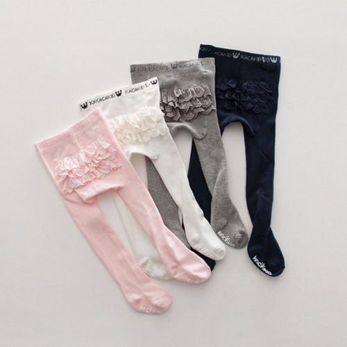 Girls Cotton Plain Toddler Baby Tights Newborn Heart Pantyhose 4 Style  Available 