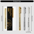 thumbnail image 5 of 3Pcs Glittering Metallic Paint Pen Water Metallic Highlighter Marker Pen For Drawing Card Making, 5 of 10