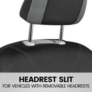 BDK UltraSleek Gray Seat Covers for Cars, Two-Tone Front Seat Covers with Matching Back Car Seat Cover, Made to Fit Most Auto Truck Van SUV, Interior Car Accessories, Car Seat Covers Full Set