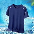 thumbnail image 6 of Men's Cooling Ice Silk Tee Summer Mesh Short Sleeve Top Quick Dry Lightweight Breathable Athletic Performance Workout Shirt, 6 of 6