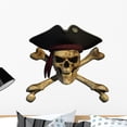 thumbnail image 1 of Grunge Pirate Skull 3D Wall Decal by Wallmonkeys Peel and Stick Graphic (24 in W x 21 in H) WM192834, 1 of 4