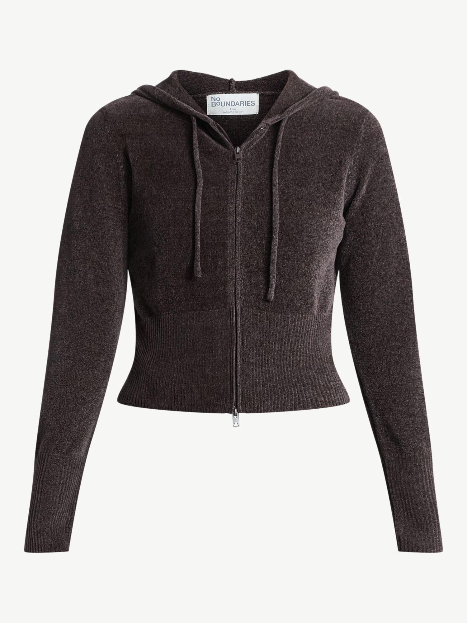 No Boundaries Chenille Zip-Up Hoodie, Women's