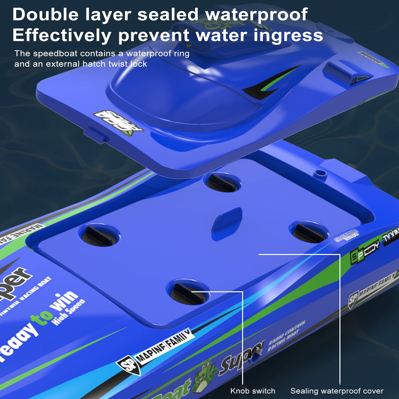 Nishore Remote  boat,Speedboat Water Waterproof Low Remote Boat Speedboat Remote Low Battery/over Speed Speedboat Remote Ship Distance Reminder Remote Buzhi Speed Waterproof Over Distance