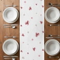 thumbnail image 4 of Table Runner 90 Inches Long for Kitchen Dining, Watercolor Flowers Dresser Scarf Farmhouse, Dining Table Decorations for Wedding/Parties, Spring Pink Ink Floral Botanical 13 x 90 In, 4 of 8