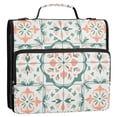 thumbnail image 5 of FORMRS Zipper Binder with Shoulder Strap 2-inch Ring 500 Sheet Capacity File Bag, Green Geometric Pattern, 5 of 5