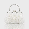 thumbnail image 6 of Women's Rose Wristlet Evening Bag, Floral Handheld Purse for Bridal and Bridesmaid, Compact Formal Clutch for Weddings, Proms, and Parties, 6 of 7