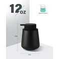 thumbnail image 4 of Lareina Foam Hand Soap Dispenser - 12 oz Bathroom Lotion Hand Pump Dispenser, Ceramic Foaming Soap Dispenser with Removable Pump for Kitchen Hand Wash Dispenser, Black, 4 of 8