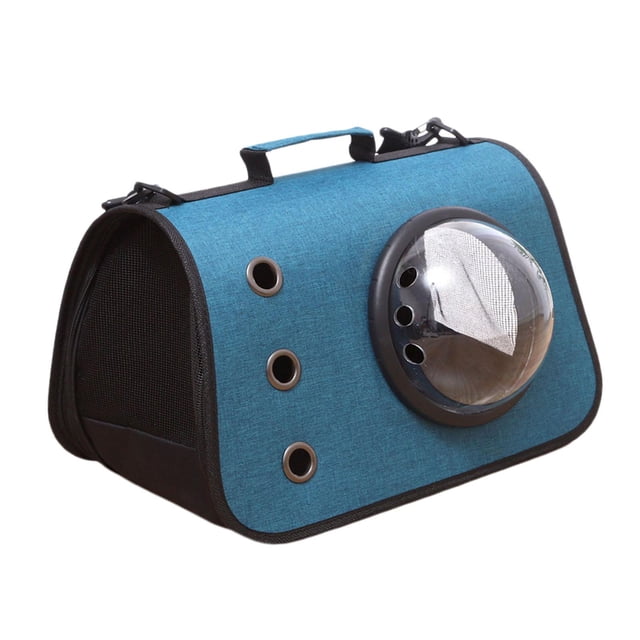 Bolsa para mascotas con de gato con ventana de malla Azul Gloria transportín transparente para gatos
