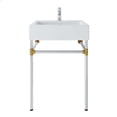 thumbnail image 6 of Modway Redeem 24" Wall-Mount Stainless Steel Bathroom Vanity in Silver/White, 6 of 8