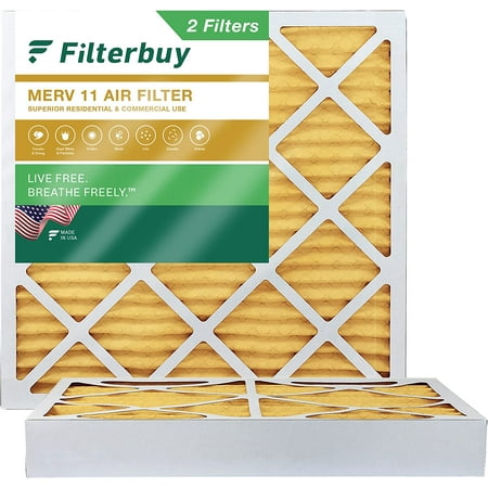 

Filterbuy 24x24x4 MERV 11 Pleated HVAC AC Furnace Air Filters (2-Pack)