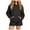 Black, variant on qolati Women 2 Piece Outfits 2024 Fall Winter Hoodie Sweatshirt and Jogging Short Set Oversized Casual Cozy Tracksuit Sweatsuits Sets Y2k Clothes