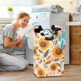thumbnail image 5 of Yayeee Freestanding Laundry Hamper with Handle Collapsible Large Storage Basket for Clothes, Watercolor Sunflowers and Leaves, 5 of 7
