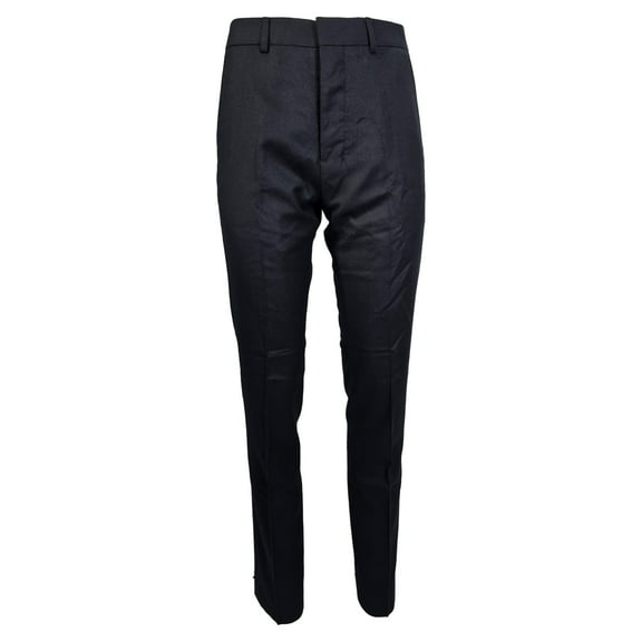 Pre-Owned Ami Slim-Fit Trousers in Navy Blue Wool