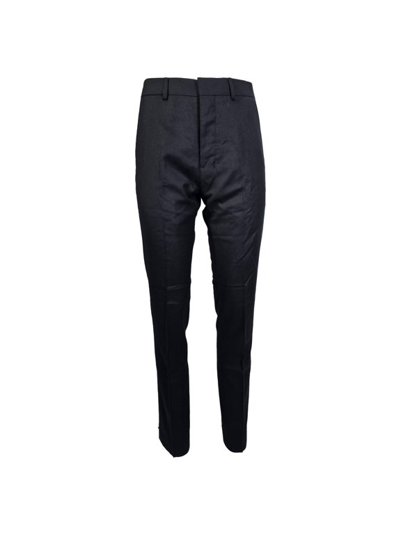 Pre-Owned Ami Slim-Fit Trousers in Navy Blue Wool