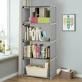 CNCEST 4 Tier Ladder Bookcase Storage Rack Bookshelf Bookcase Clothes