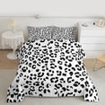 thumbnail image 2 of Castle Fairy Boys Girls Leopard Print Twin Comforter Sets,Black White Bedding Set, 2 of 8