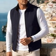 thumbnail image 2 of SHTXOZHI Mens Plus Size Zippered Vests Sleeveless Breathable Jackets Casual Outdoor Travel Tops with Zipped Pockets, 2 of 9