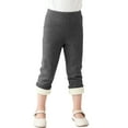 thumbnail image 2 of KAUOD Girls Fleece Lined Leggings Seamless Opaque Stretchy Thermal Tights Pants Kids Soft Athletic Workout Pantyhose, 2 of 8