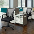 thumbnail image 3 of Lacoo Mid-Back Office Desk Chair Ergonomic Mesh Task Chair with Lumbar Support Set of 2, Black, 3 of 8