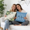 thumbnail image 3 of Throw Pillow Cover with Modern Floral Print, Plant Pattern Decorative Square Cushion Case, for Living Room Couch Bedroom Sofa Home Decor, 3 of 5