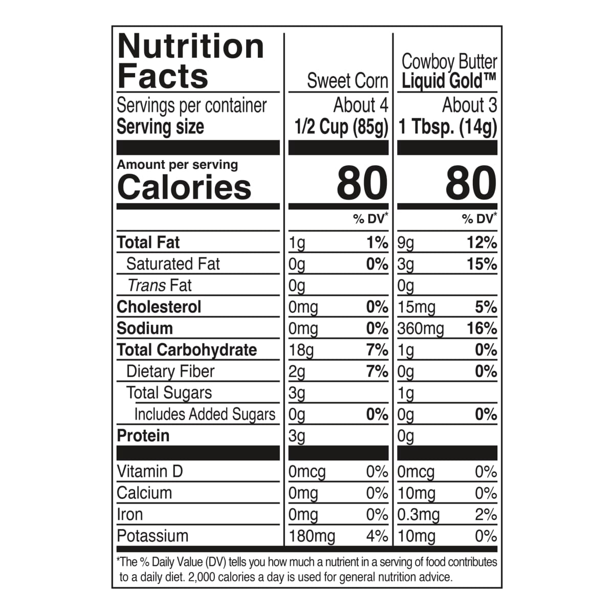 Kinder's Cowboy Butter Sweet Corn, 13.5 oz (Frozen)