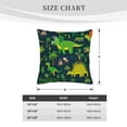 thumbnail image 4 of Bingfone Dinosaurs and Flowers Linen Throw Pillow Covers Cushion Case Pocket Button Vintage Farmhouse Pillowcase for Sofa Couch Bed 18"x18", 4 of 9