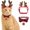Reindeer Costume, variant on Cat Santa Hat Scarf Small Dog Christmas Costume Xmas Outfit Santa Claus Hat with Red Muffler for Kitten, Doggy, Rabbit, Statue, Toys Decoration