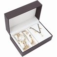 thumbnail image 1 of wonima02 Women Jewelry Set, 3Pcs Watch Bracelet Necklace Set, Cuban Link Chain for Women Girlfriend Anniversary Birthday Wedding Party, 1 of 1