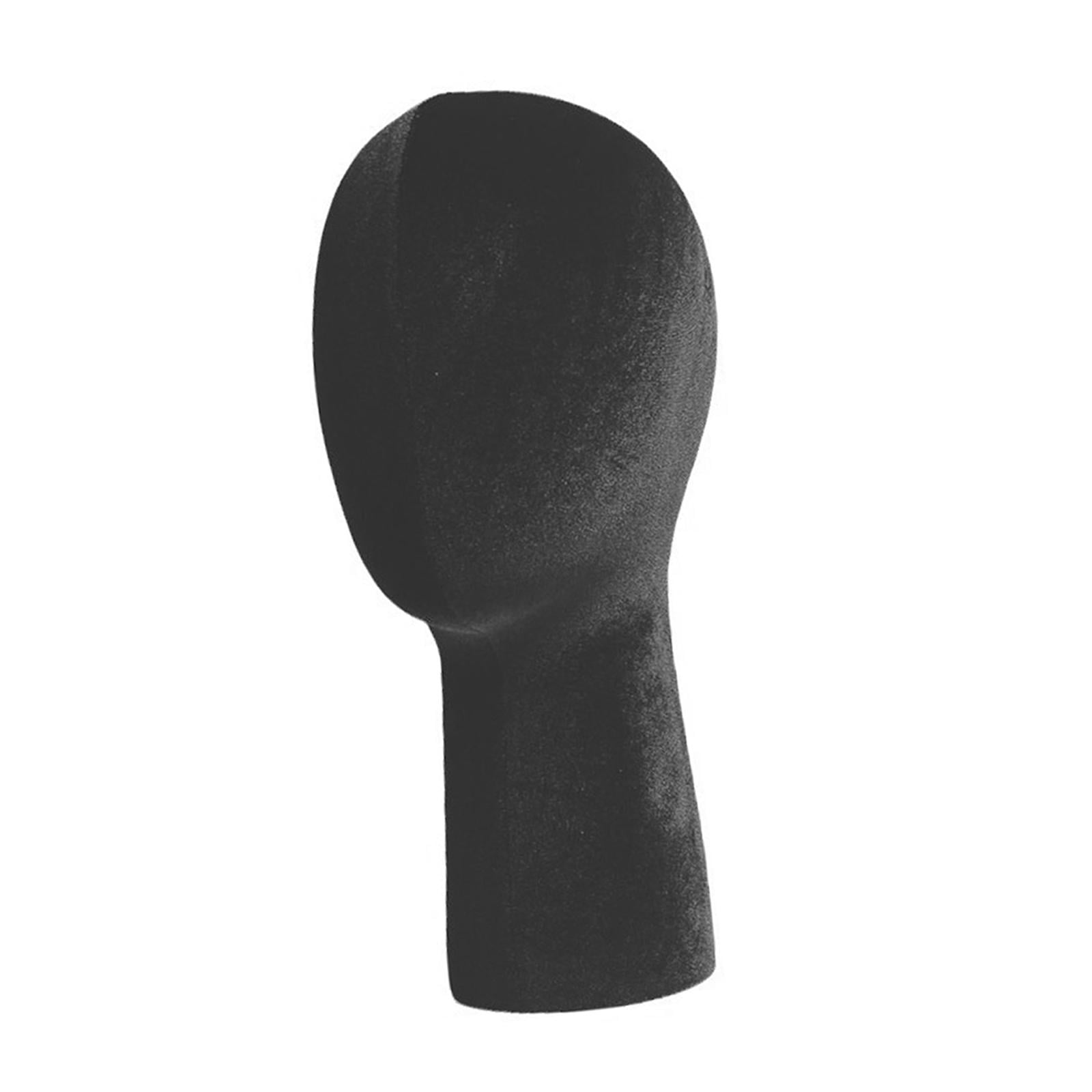 TOOYFUL Training Mannequin Head Styling Tools Stable Round Base Hair Display Stand Glasses Holder Display for Cap Headset Hat Headband black