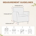 thumbnail image 2 of DONGPAI Stretch Modern Banquet Armchair Slipcover, 1-Piece Mid Century Accent Chair Covers with Arms for Living Room Furniture Protector Home Decor, White, 2 of 8
