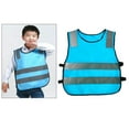 thumbnail image 3 of facefd Hi Vis Child Safety Reflective Vest Waistcoat Traffic Work Cycling Clothes blue, 3 of 8