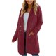 thumbnail image 1 of Chaqueta y abrigo informal de manga larga con capucha para mujer, color liso, manga larga, con cremallera, bolsillo, sudadera, chaqueta, abrigo para mujer, 1 of 6