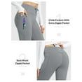 thumbnail image 4 of BALEAF Women's Fleece Lined Yoga Pants Waterproof Winter Warm Hiking Pants Bootcut Cold Gear Flare Leggings with Pockets Dark Gray S, 4 of 7