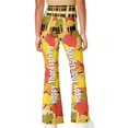 thumbnail image 3 of DISNIMO Thanksgiving Pumpkin Kids Yoga Pants for Girls with Flower Flare Leggings for Girls Bell Bottoms Size 13 Kids Flare Pants Outfit Flare Leggings Sport Yoga Pants Wide-Leg Leggings, 3 of 7