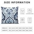 thumbnail image 5 of Nawypu  Sofa Decoration Pillowcases Blue and White Ikat Square Cushion Case Throw Pillow Covers Double Sides Print, 5 of 5