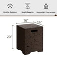 thumbnail image 5 of VENTOPYR Outdoor Hideaway Tank Table for Gas Fire Pits, Hides Standard 20lb 16-inch Propane Tank Cover w Side Handles (Rusty Red), 5 of 8