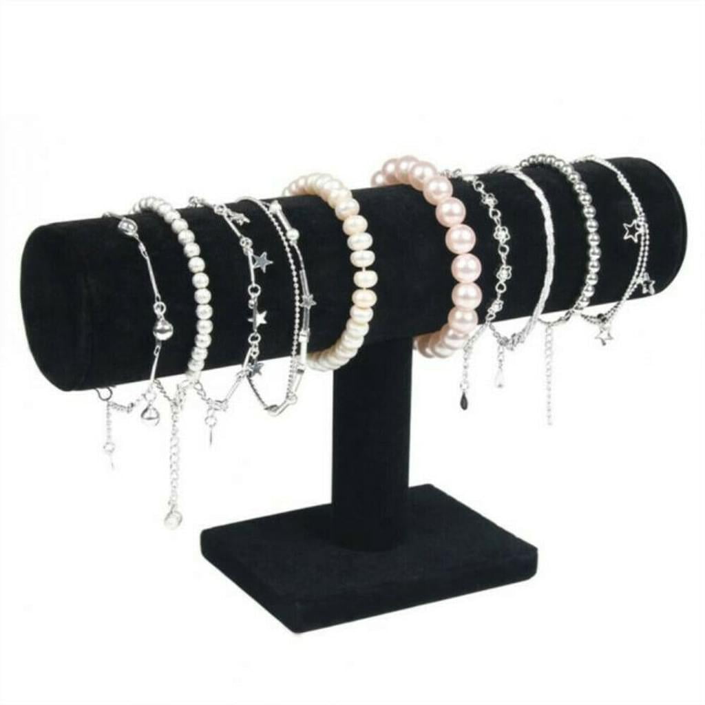 Bracelet Holder 2 Pack 22.4x14cm Black Velvet Jewelry Stand Jewelry Display Holder for Bracelets and Watches Walmart