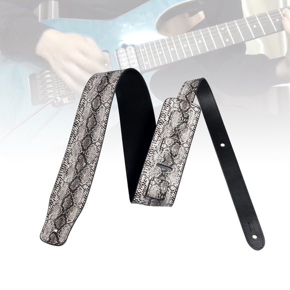 FUTUREORYY Correa Clásica Para Guitarra Eléctrica De Cuero PU Gris Cómoda Y Duradera