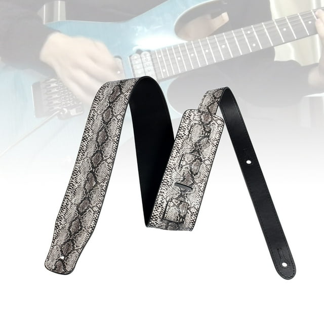 FUTUREORYY Correa Clásica Para Guitarra Eléctrica De Cuero PU Gris Cómoda Y Duradera