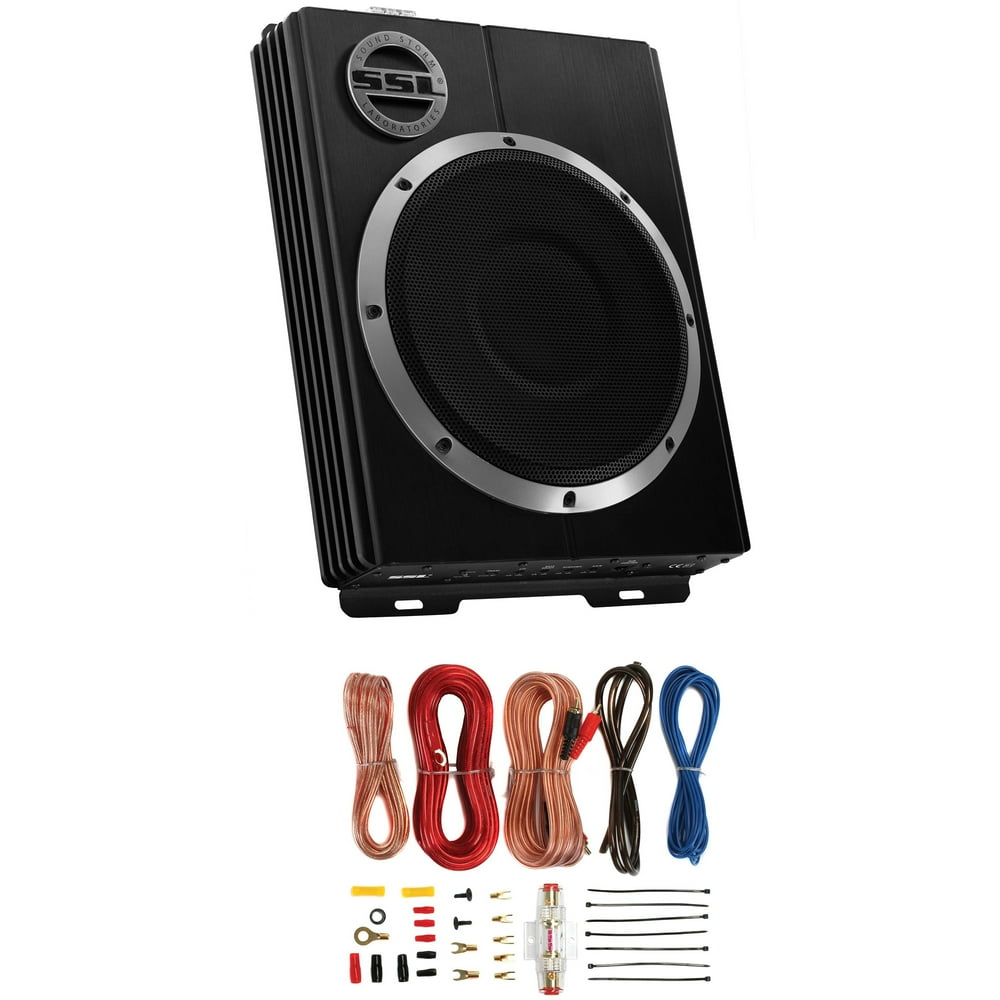 SOUNDSTORM LOPRO10 10" 800W Car Powered Subwoofer & Installation Kit