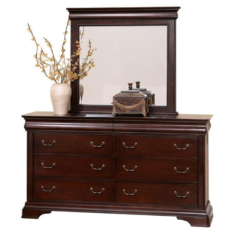 Pemberly Row 6 Drawer Dresser and Mirror Set in Espresso ...