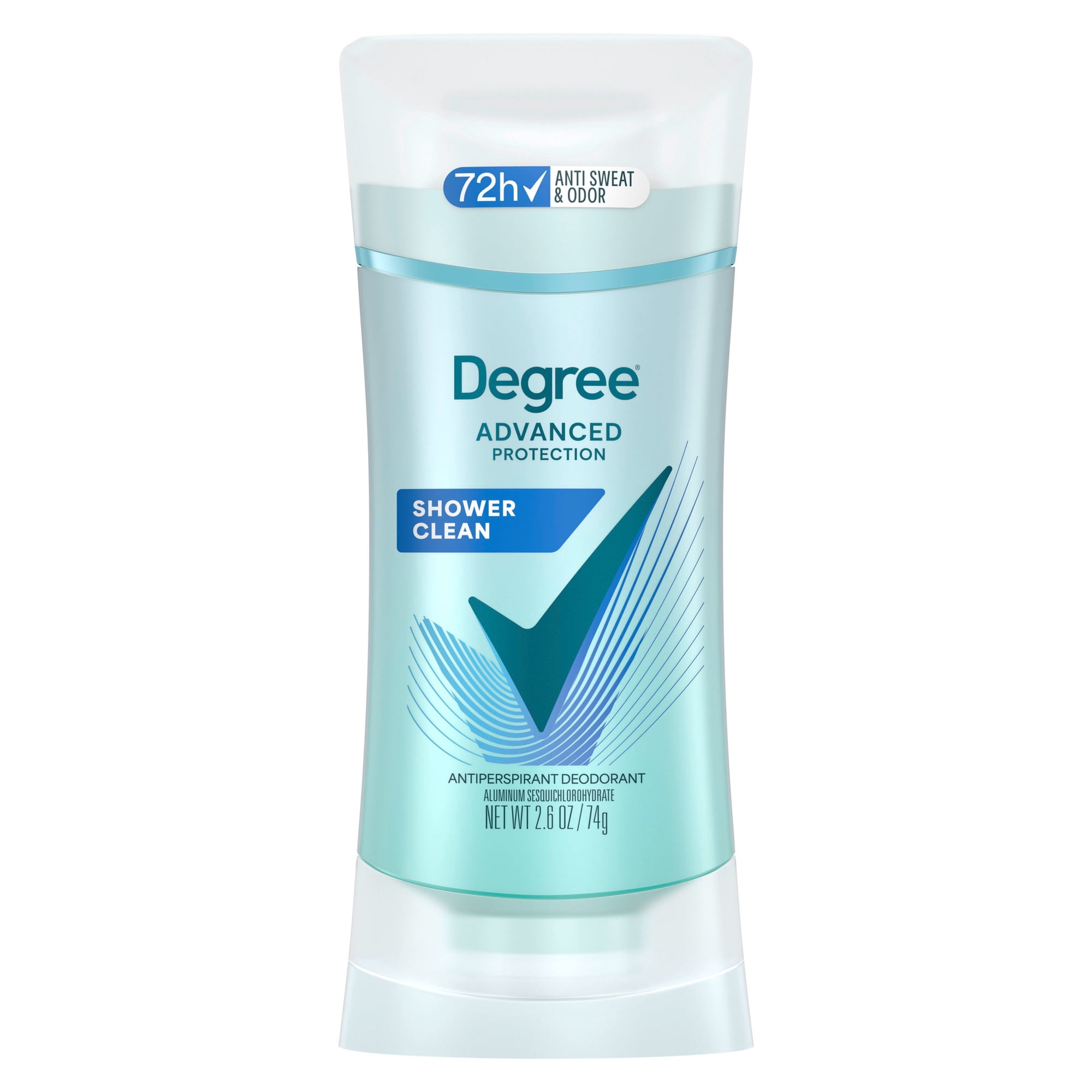 Degree Advanced Protection Antiperspirant Deodorant for 72-Hour Sweat & Odor Control for Women, Shower Clean with Body Heat Activated Technology, 2.6 oz