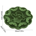 thumbnail image 3 of Btomtd Slow Feeder Dog Bowls Made of Silicone, Non-Slip Suction Cup Base Pet Bowls, Fun Pattern Cat Bowls to Encourage Chewing, Household Halloween Decor Cat Food Bowl, Green, 3 of 6