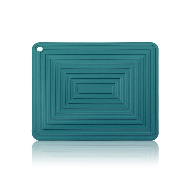 Injueey Tapete de resistente al calor de silicona ondulado para cocina, soporte para mantel individual, cojín colgante reutilizable, tazón, taza, Mostrada Verde Injueey HA051303-06